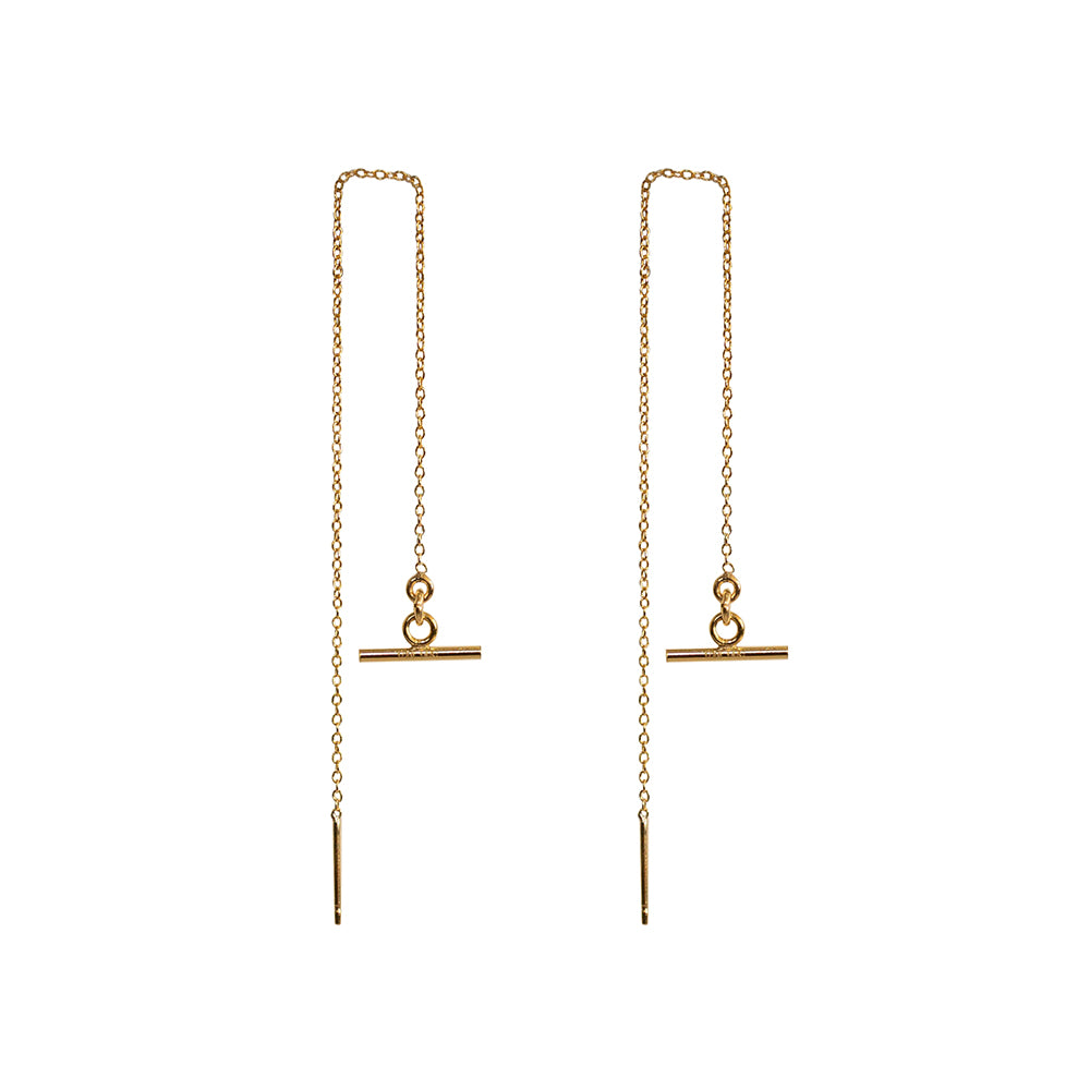 Bar Drop Threader Earrings