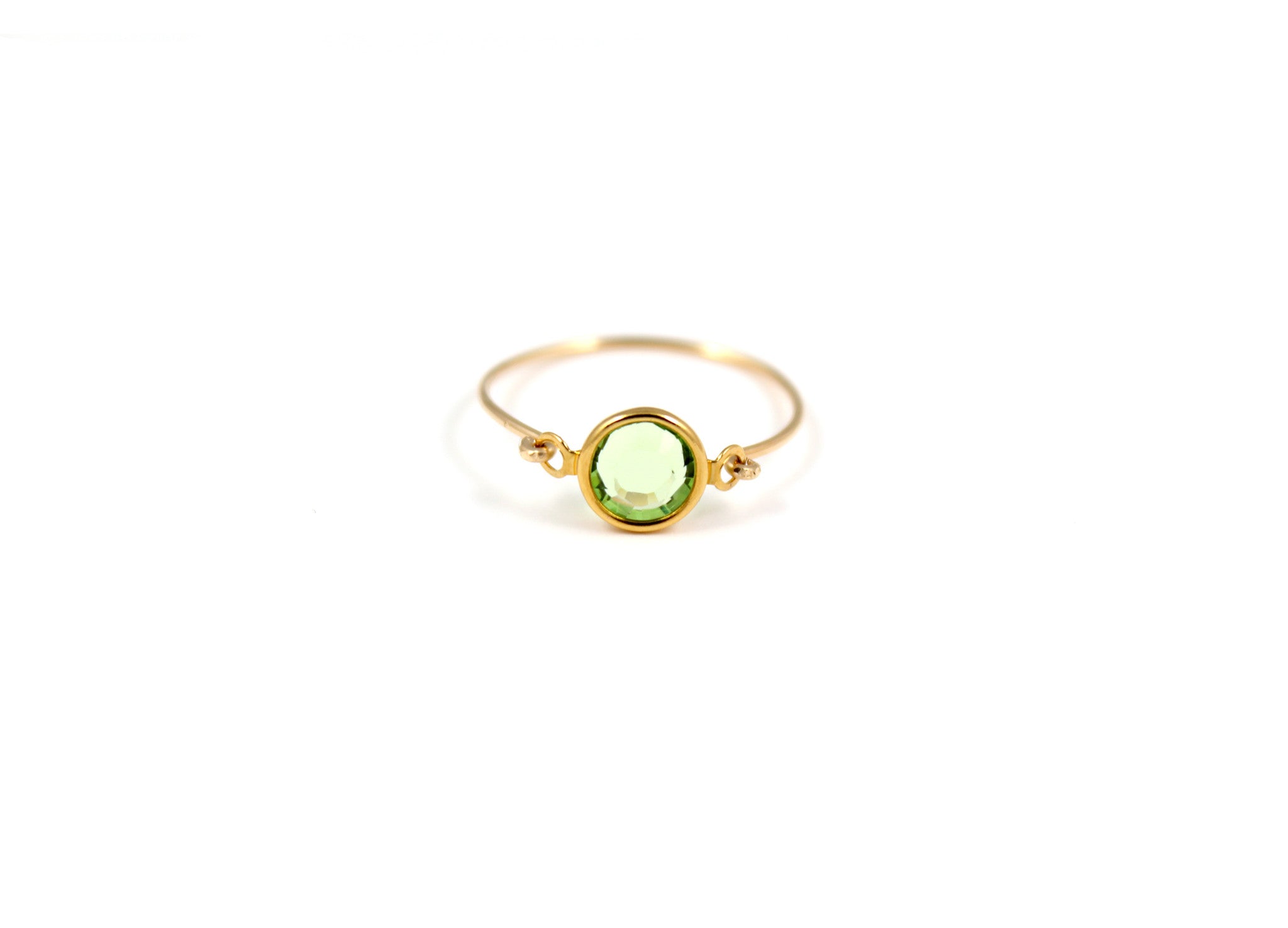 August Birth Crystal Ring