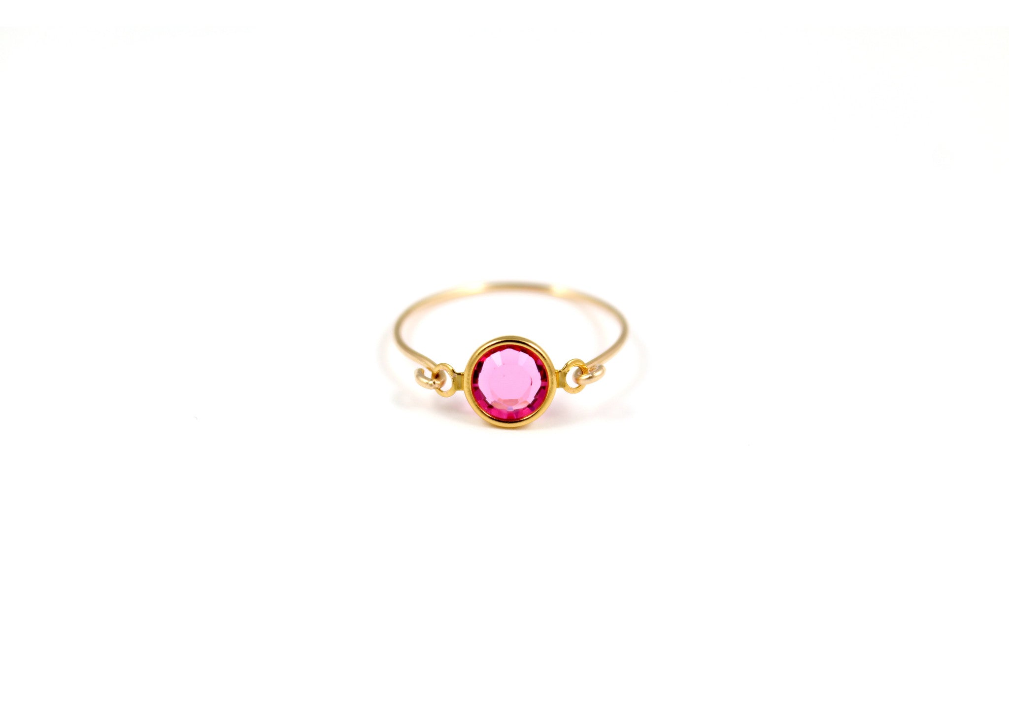 October Birth Crystal Ring