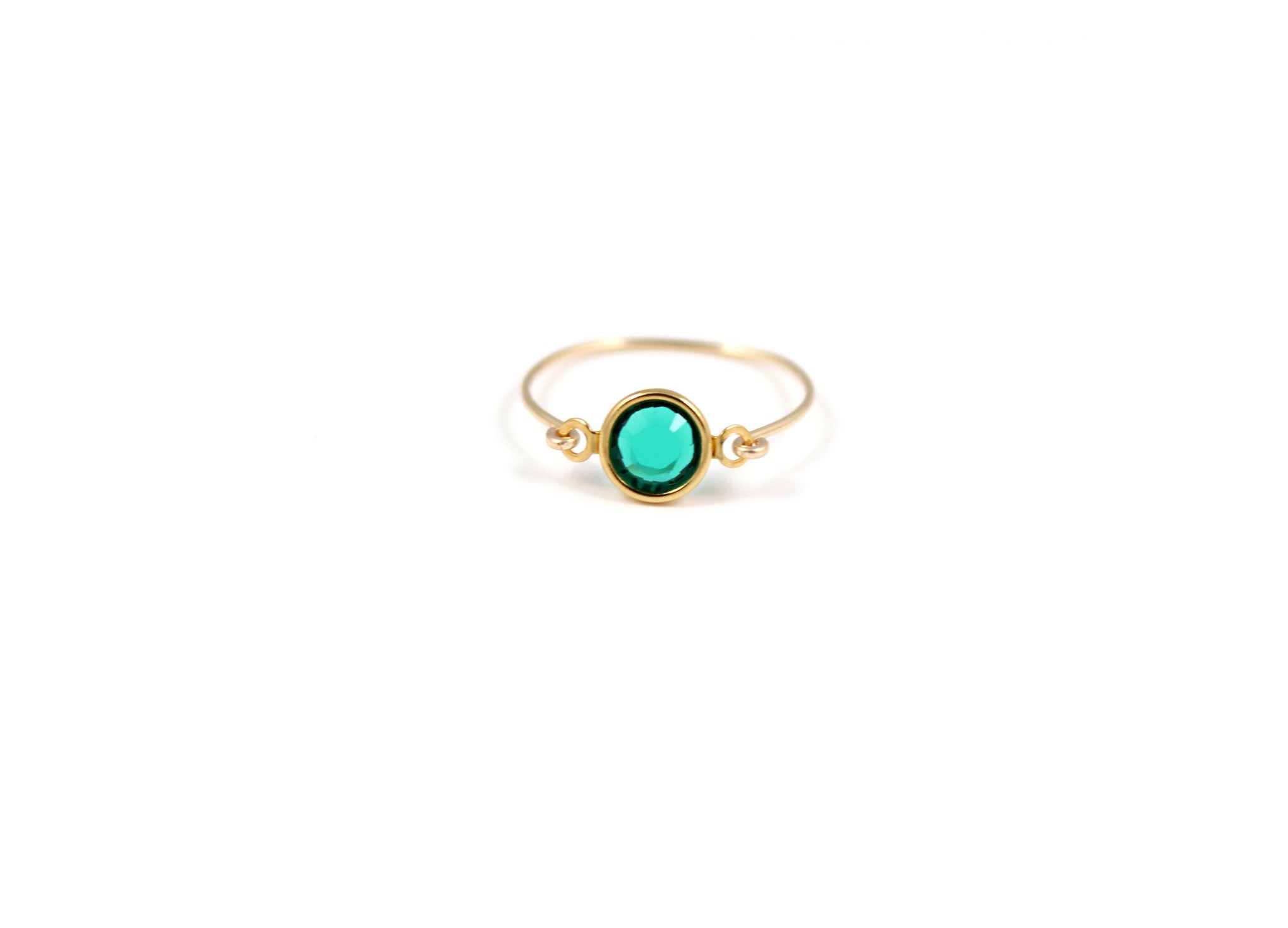 May Birth Crystal Ring