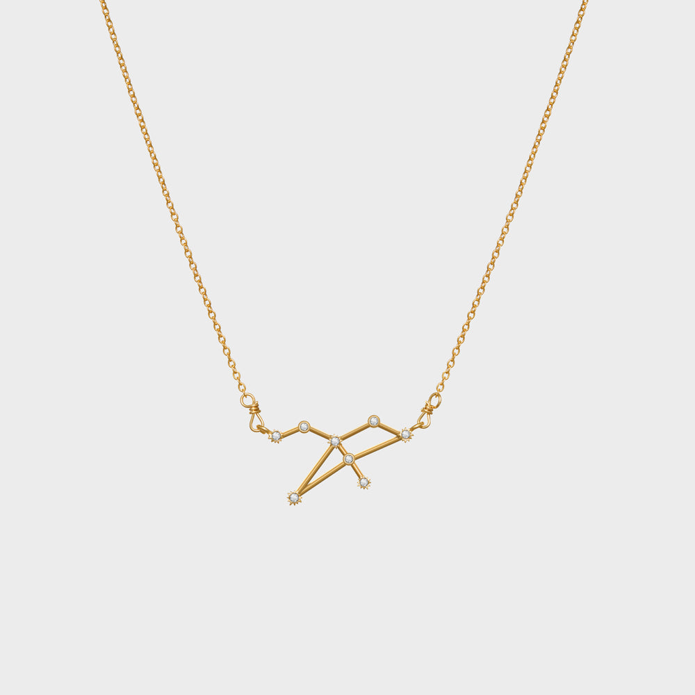 Leo Constellation CZ Outline Necklace