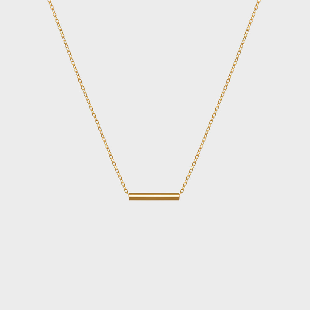 Tiny Smooth Tube Necklace