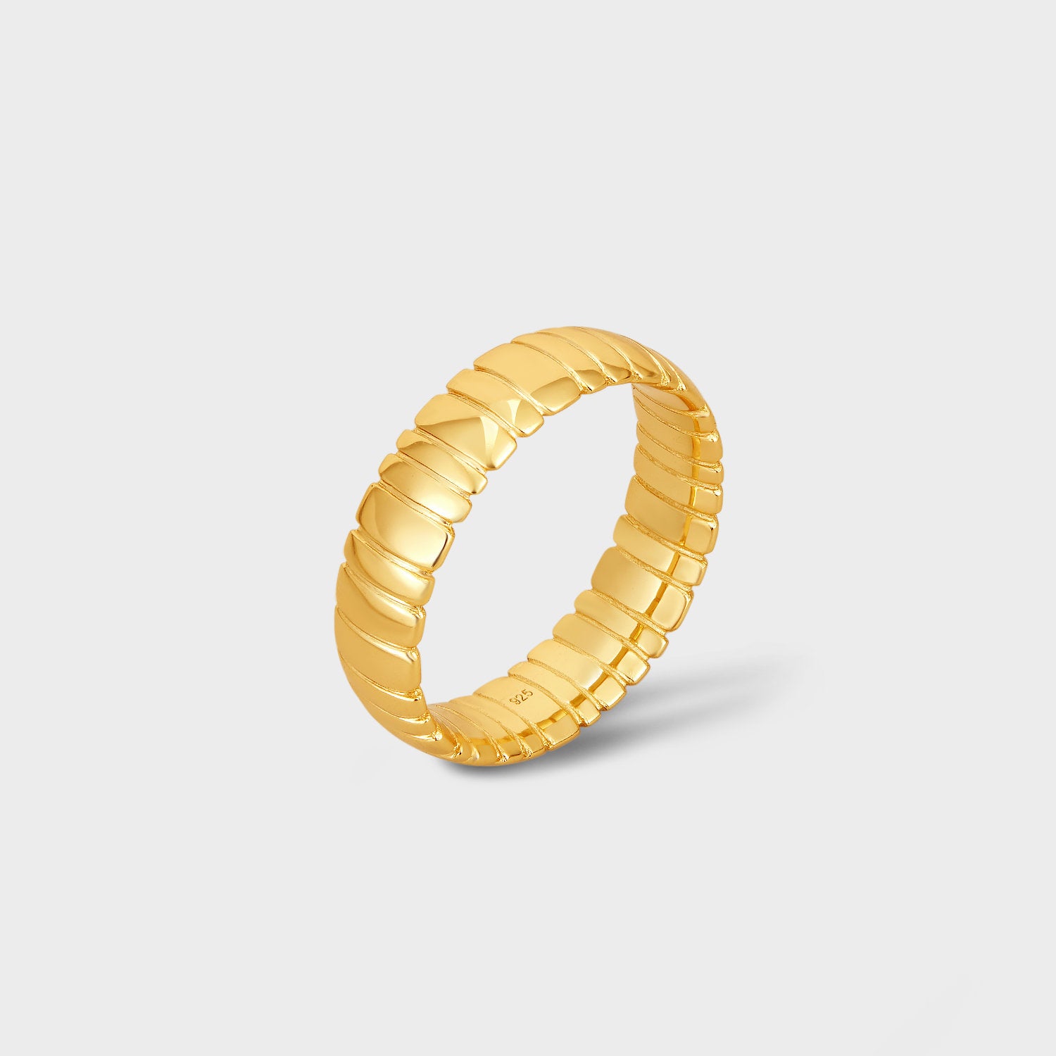Cigar Tile Textures Band Ring