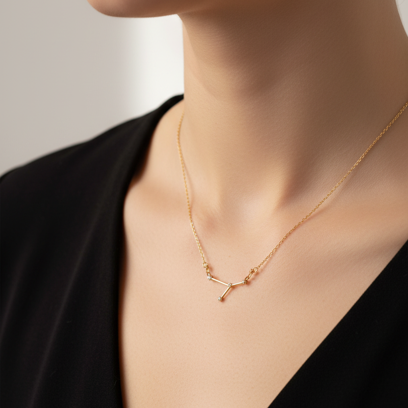 Cancer Constellation CZ Outline Necklace