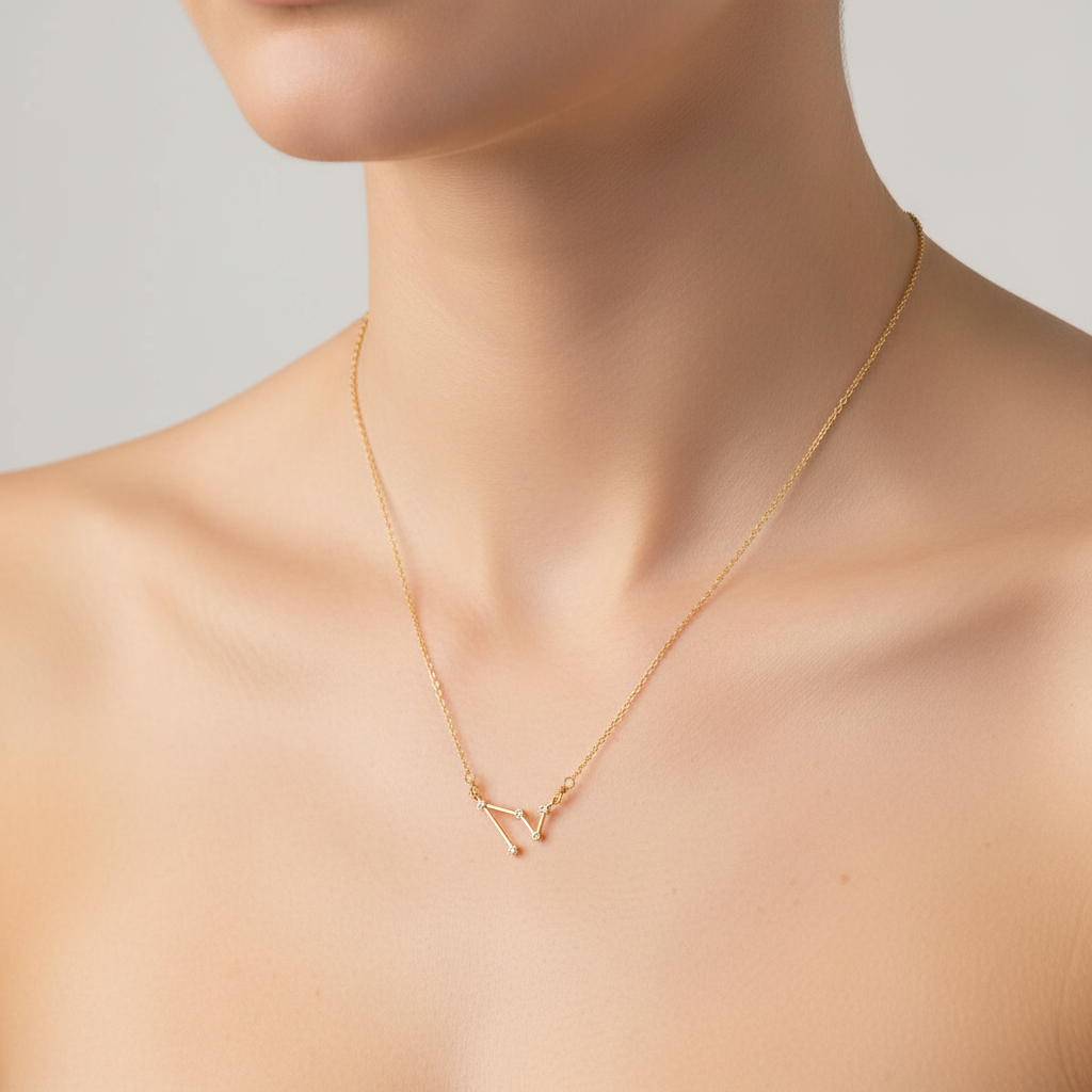 Capricorn Constellation CZ Outline Necklace