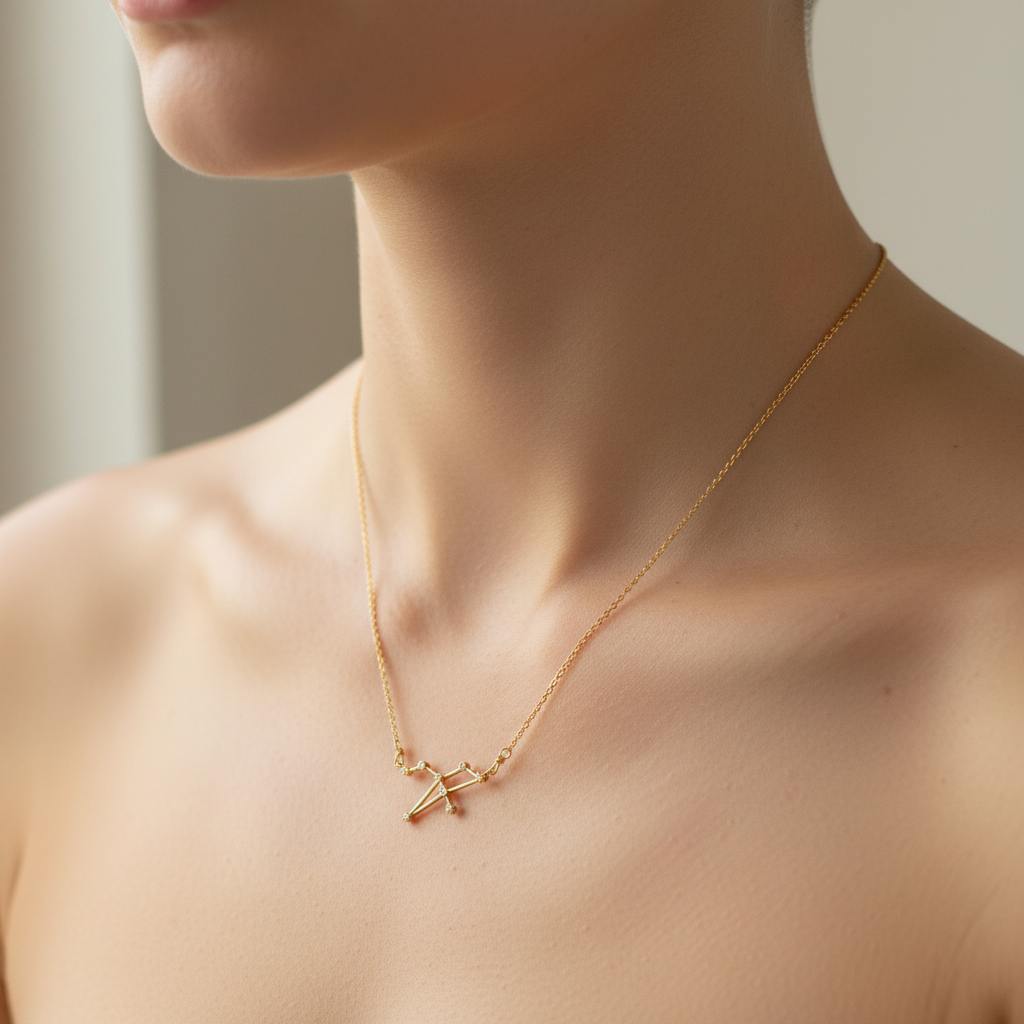 Leo Constellation CZ Outline Necklace