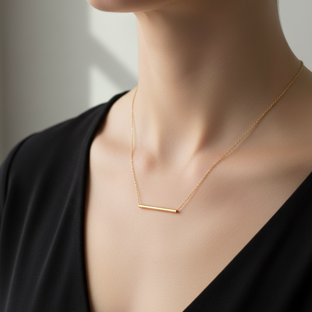 Long Smooth Tube Necklace