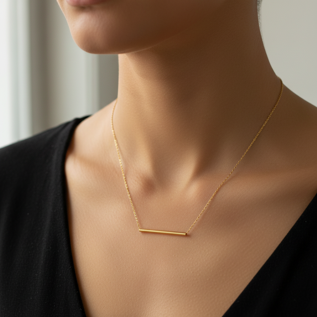Long Smooth Tube Necklace