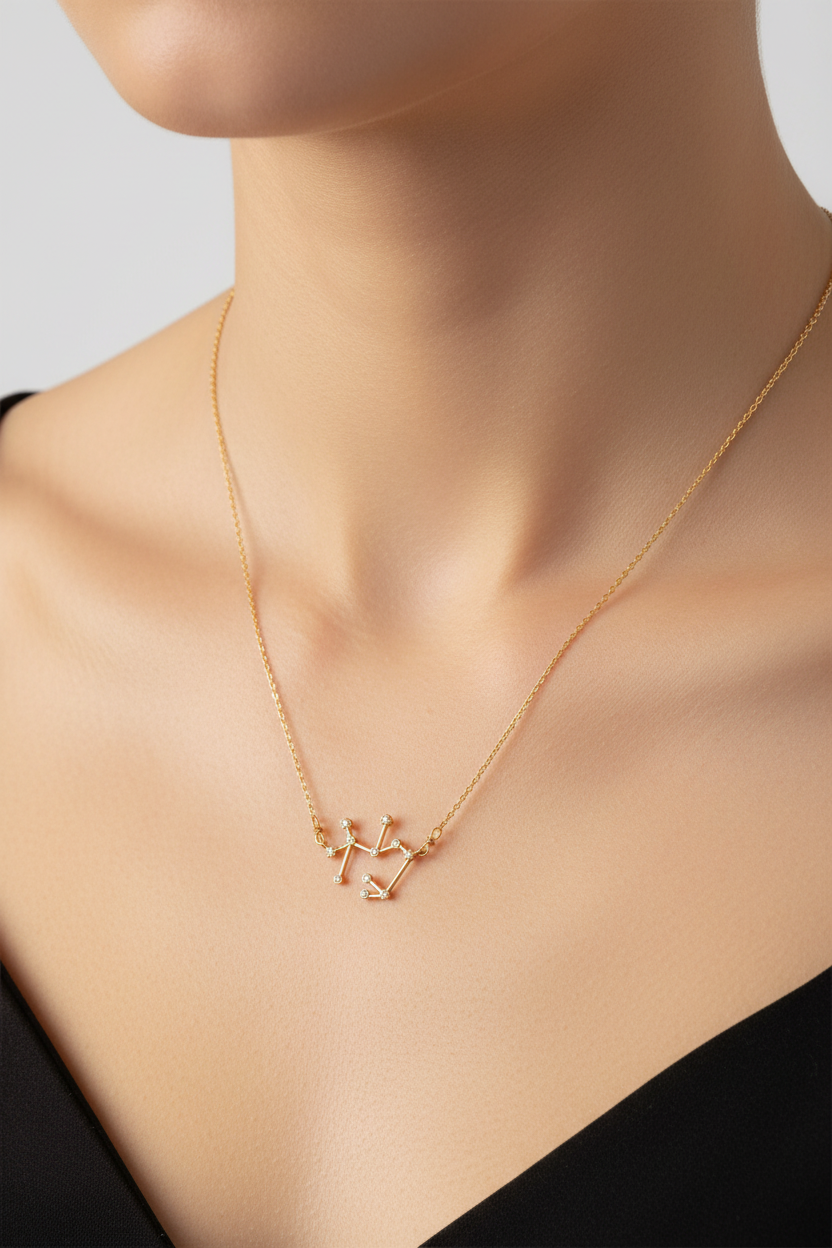 Sagittarius Constellation CZ Outline Necklace