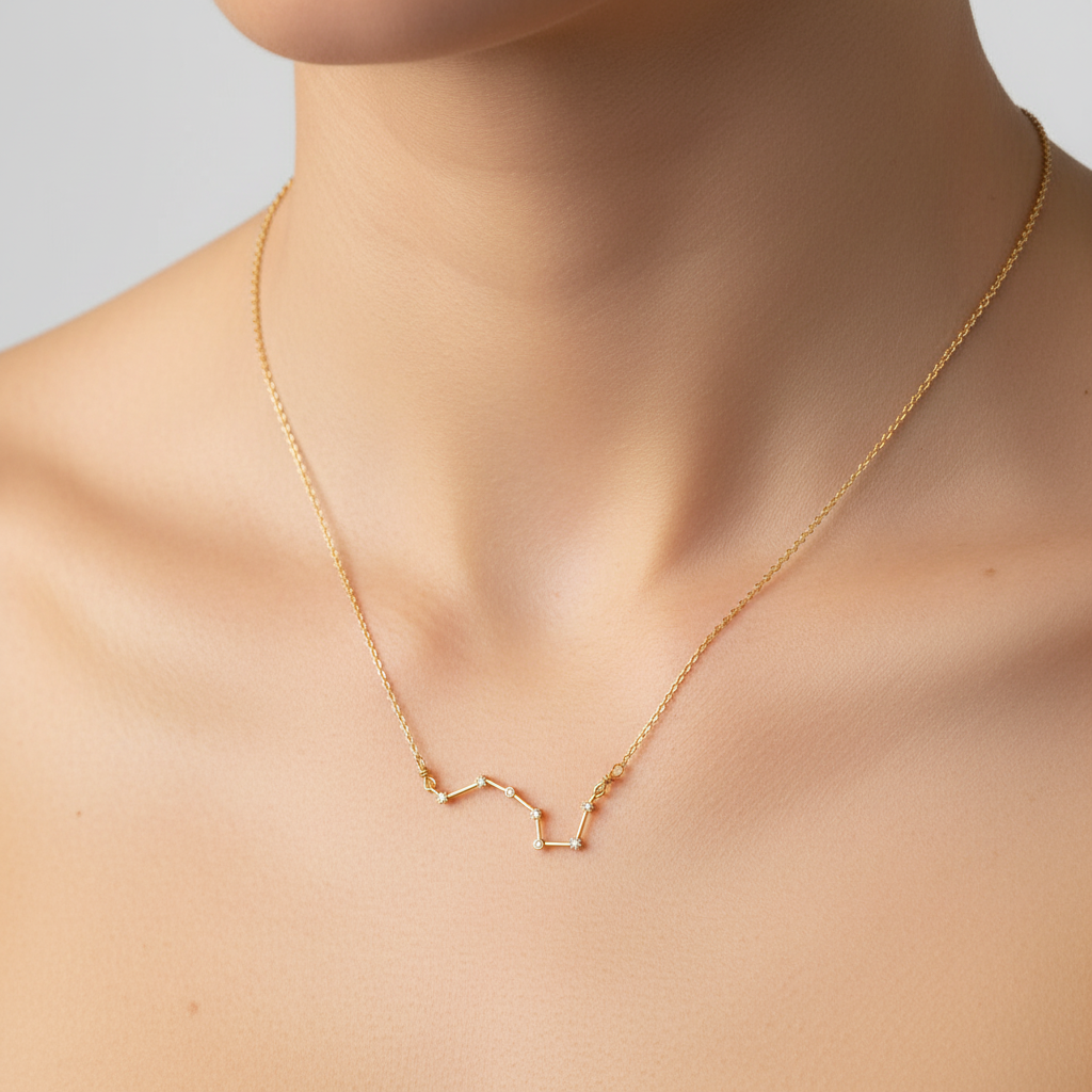 Scorpio Constellation CZ Outline Necklace