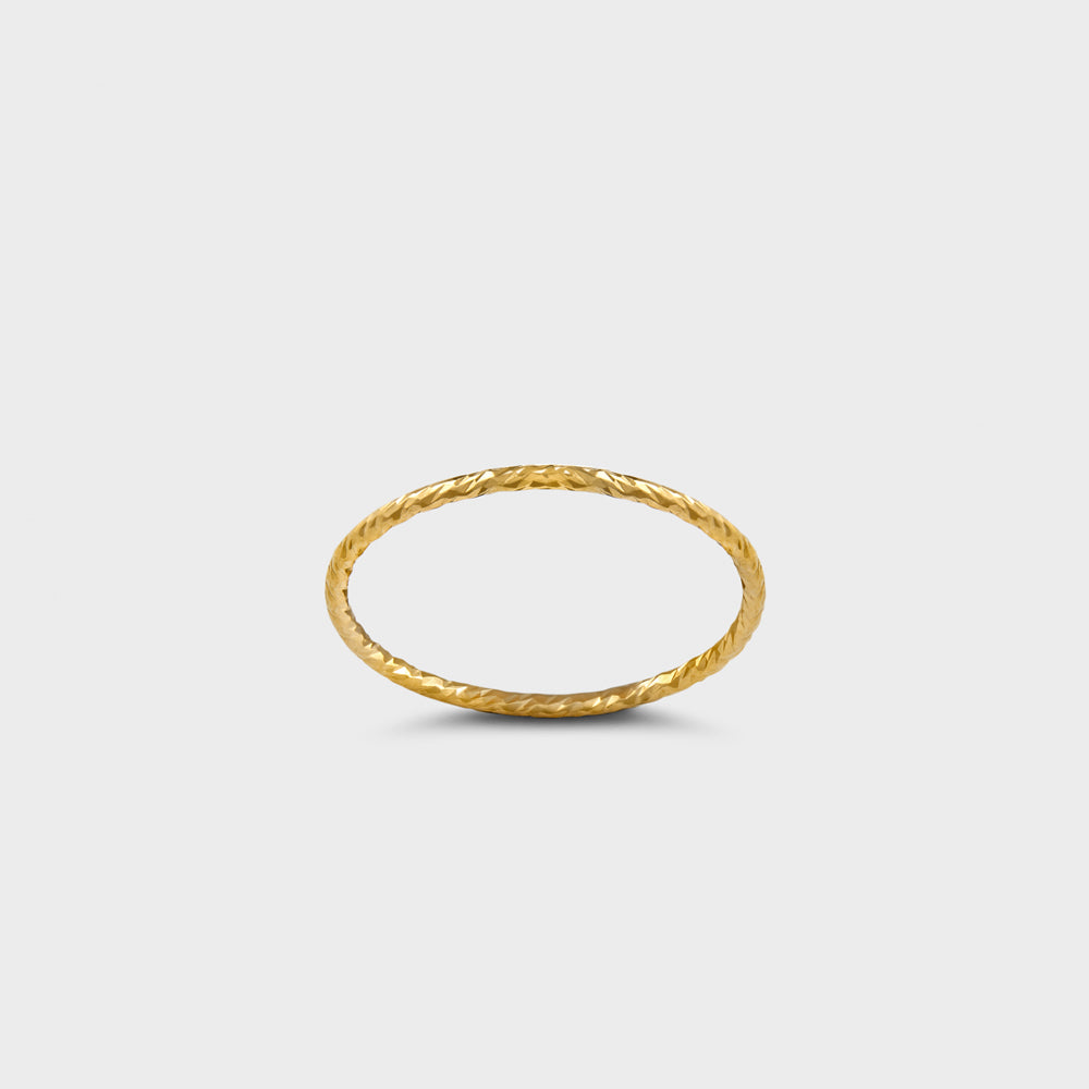 14K Gold Filled Diamond Cut Band Ring
