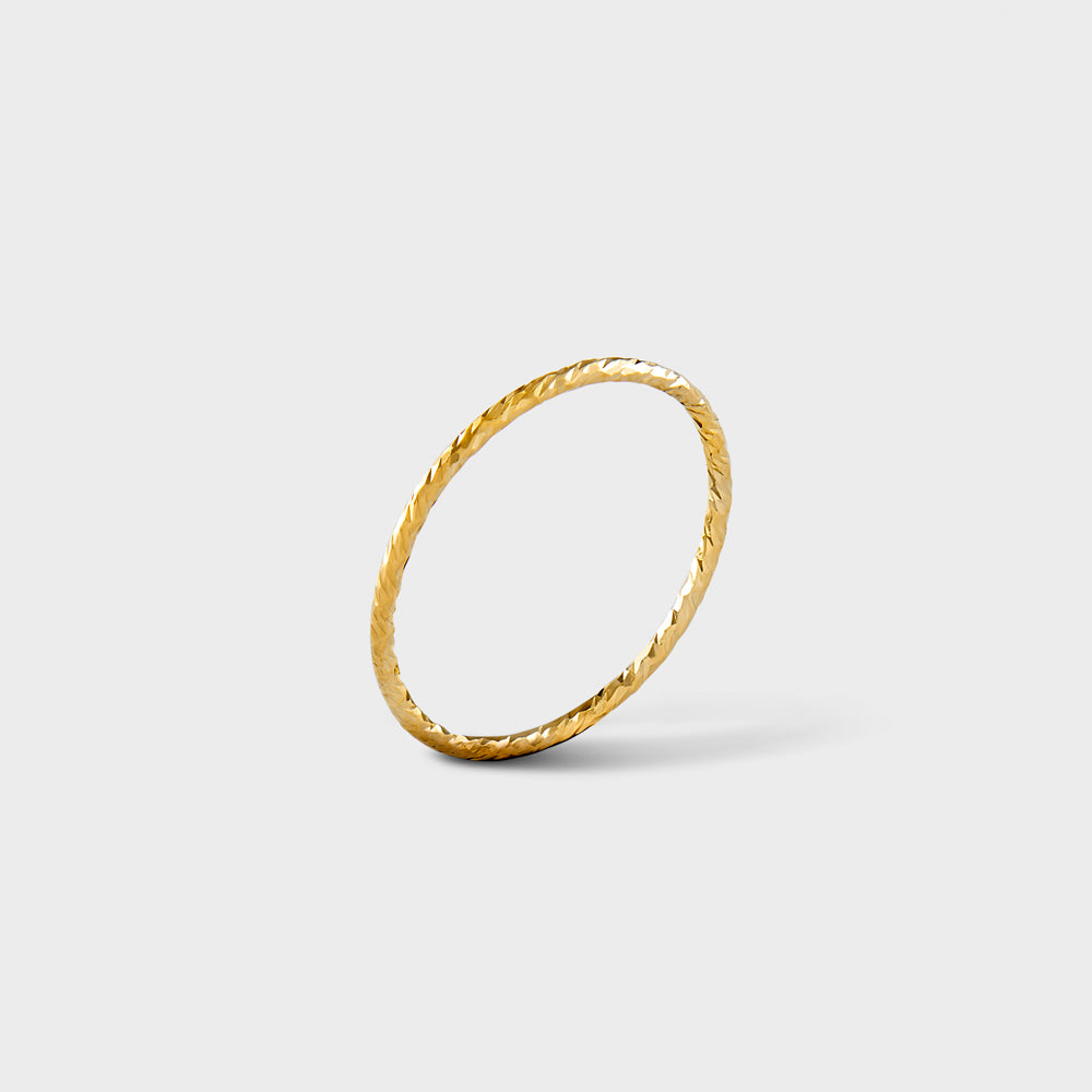 14K Gold Filled Diamond Cut Band Ring