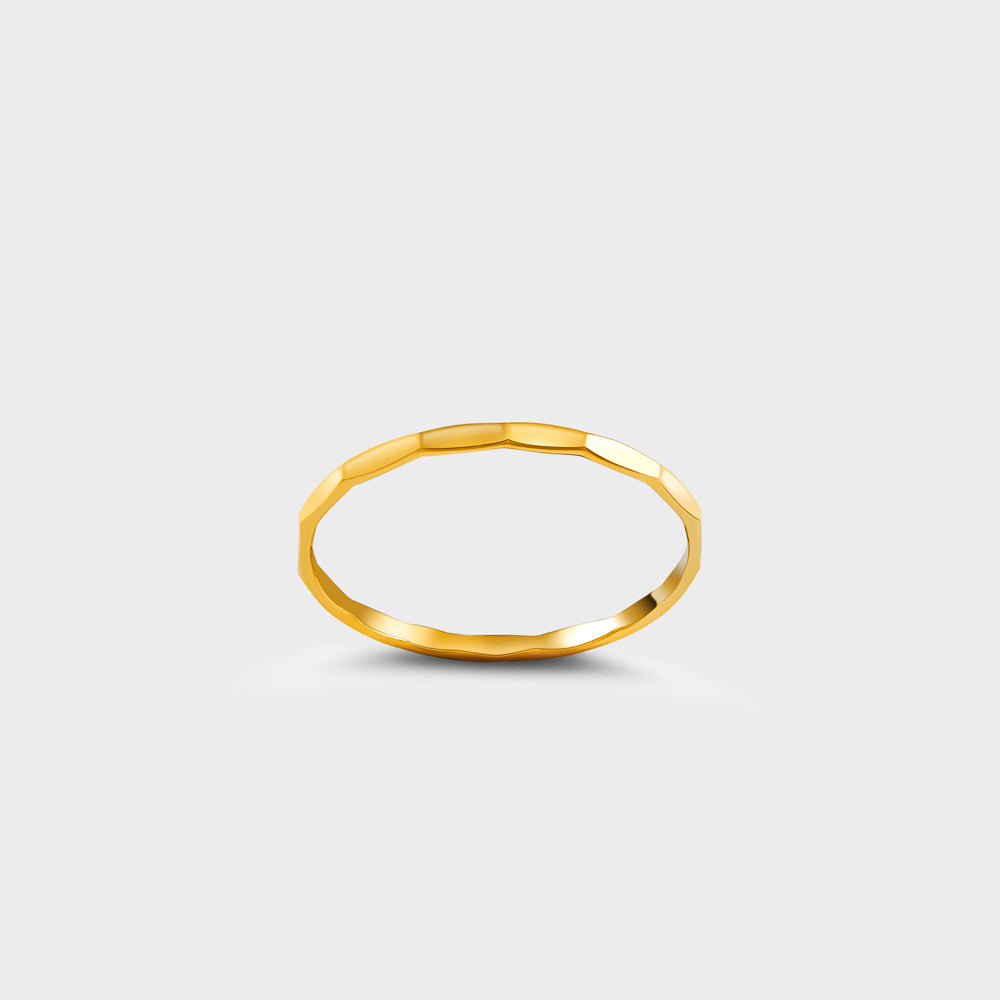 14k Gold Filled Hammered Band Ring