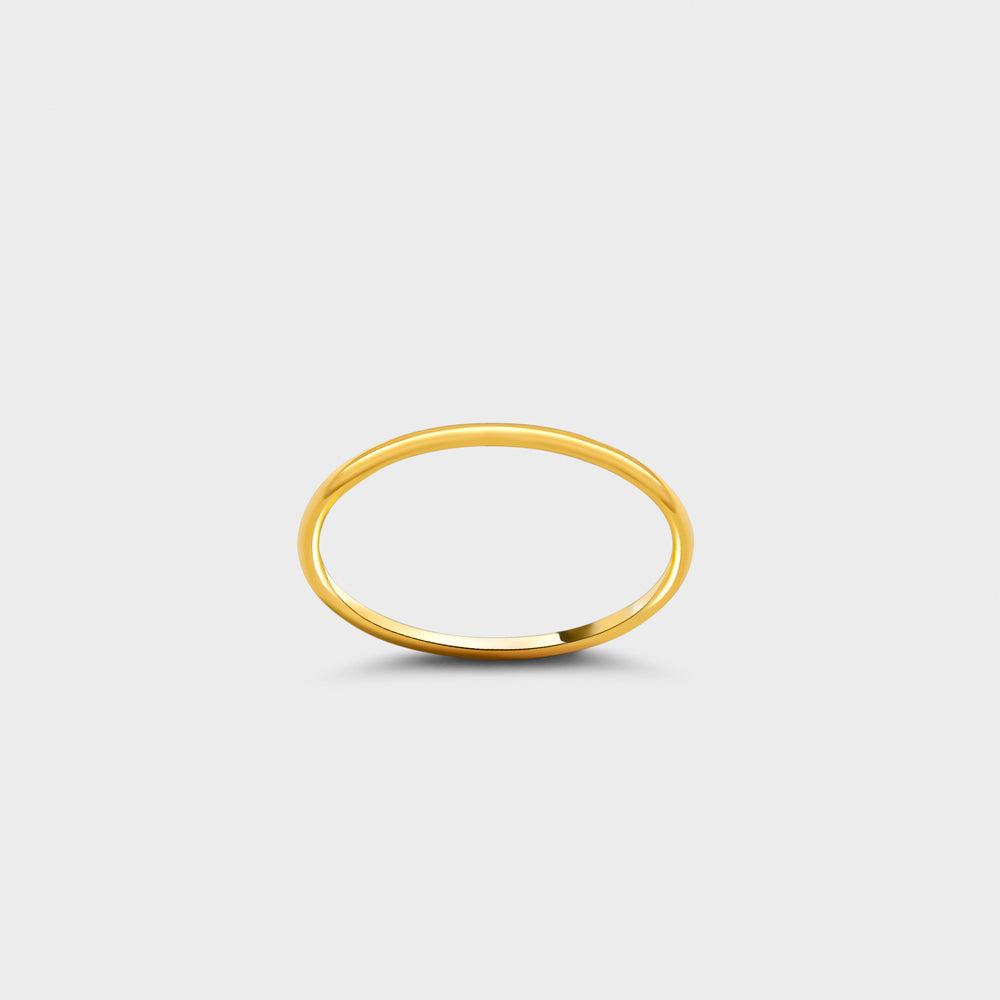 Double Comfort Flat Plain | Yellow Gold Wedding Rings