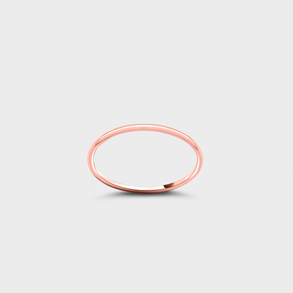 14k Rose Gold Filled Plain Smooth Band Ring
