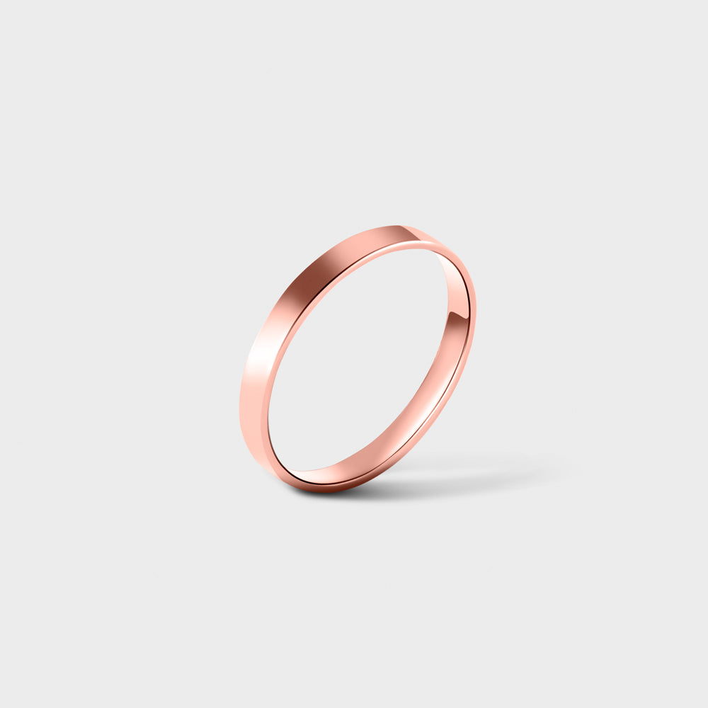 14k Rose Gold Filled Thick Band Ring