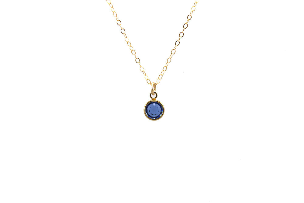 September Birth Crystal Necklace