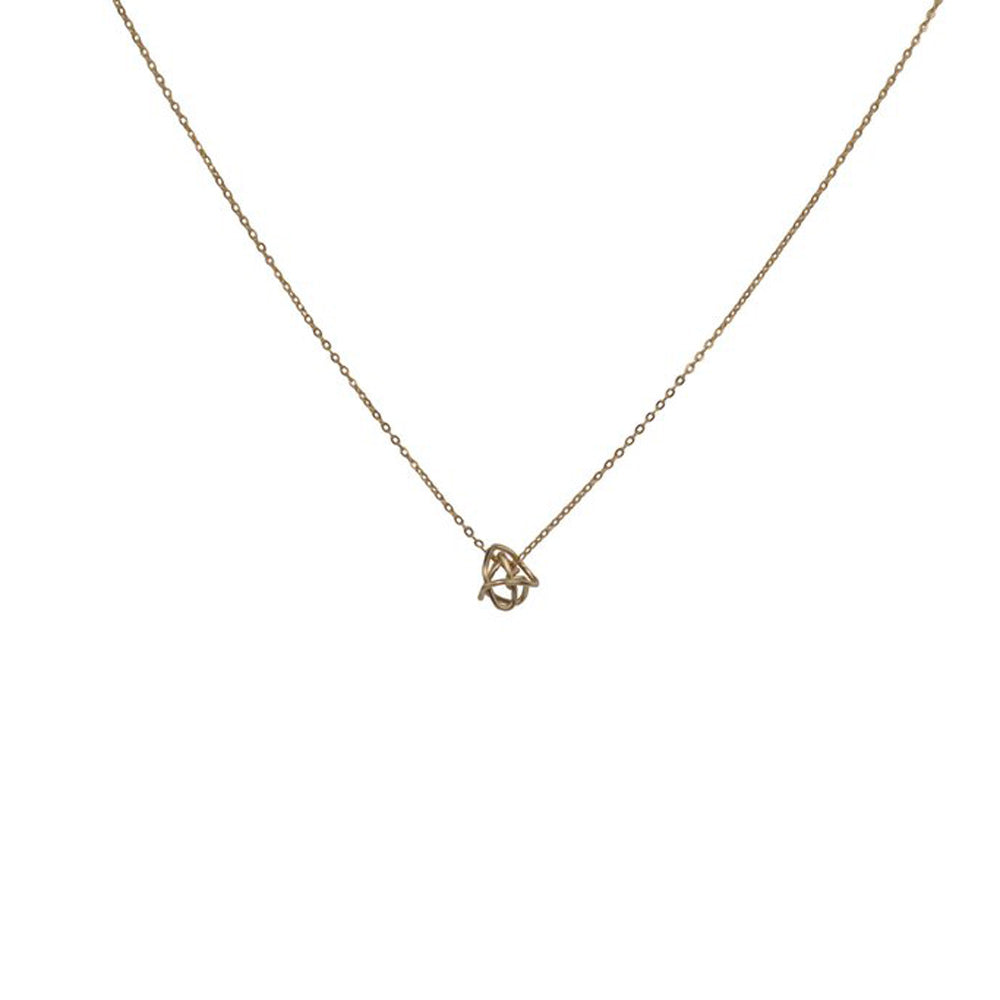 Messy Love Knot Thin Necklace