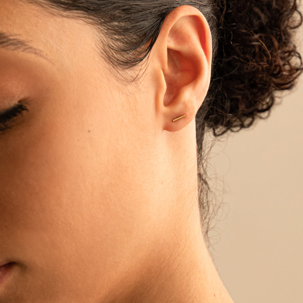 6mm Thin Bar Post Studs Earrings