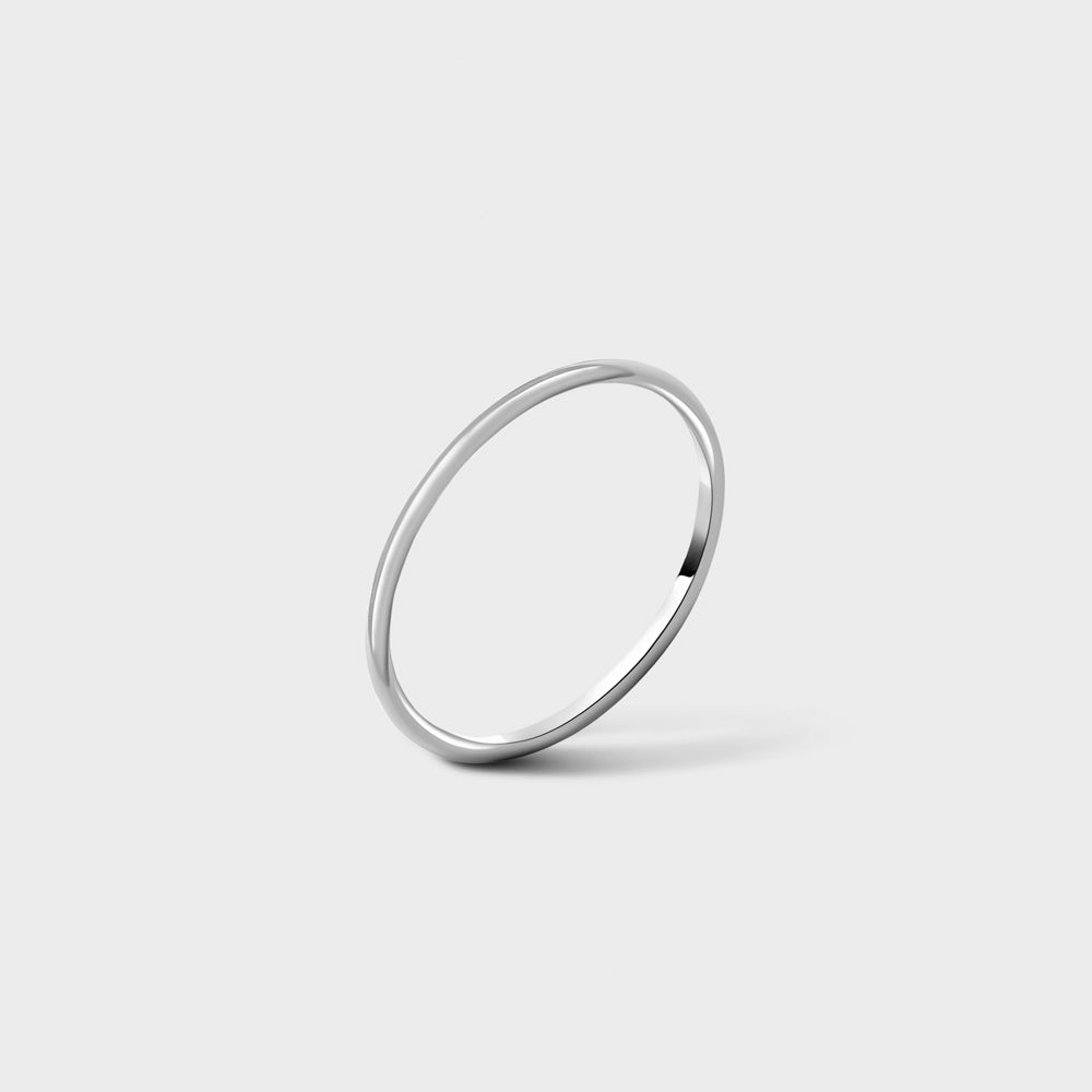 Sterling Silver Plain Smooth Band Ring