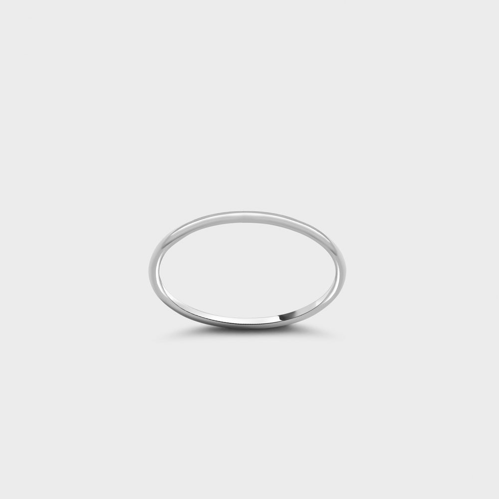 Sterling Silver Plain Smooth Band Ring