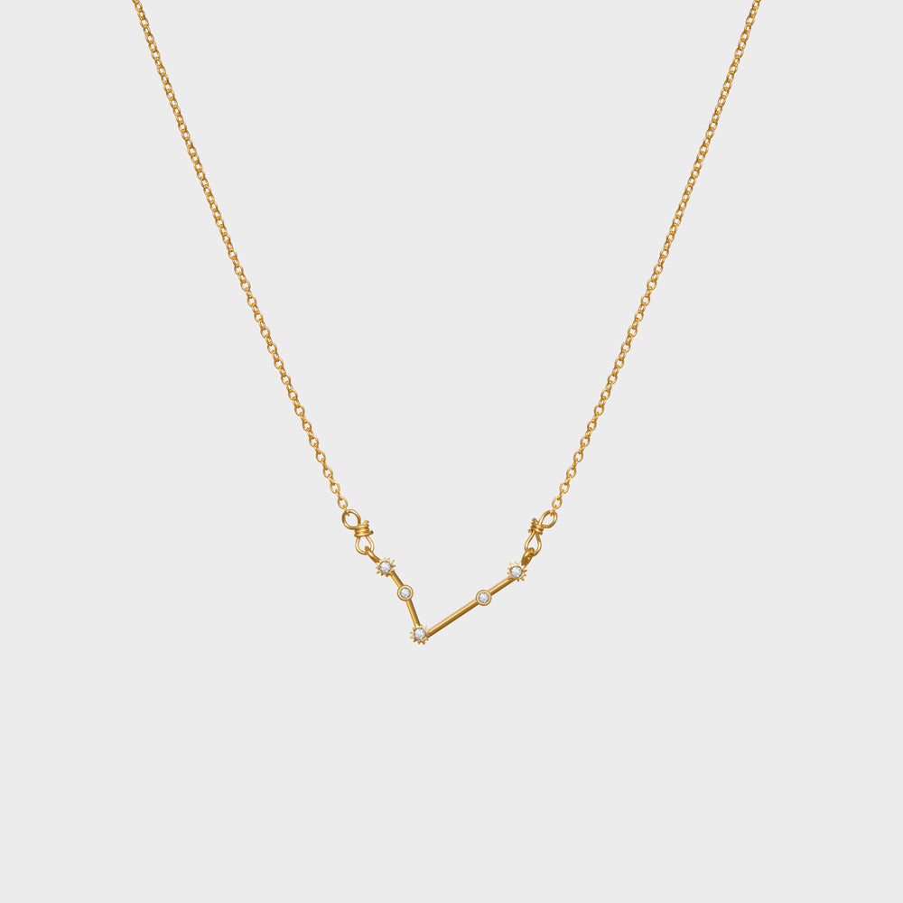 Aries Constellation CZ Outline Necklace