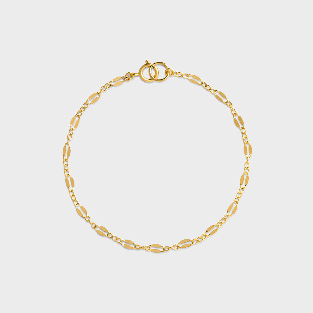 14k Gold Filled Dapped Chain Bracelet