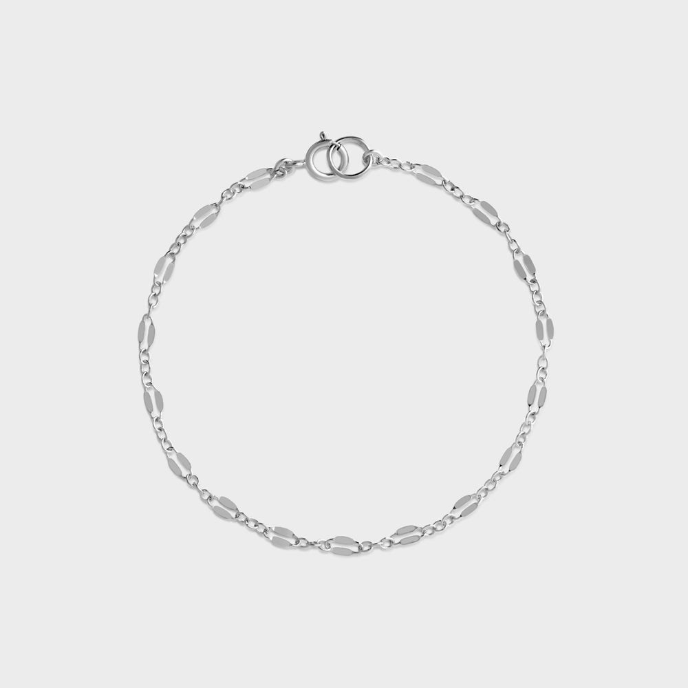 Sterling Silver Dapped Chain Bracelet