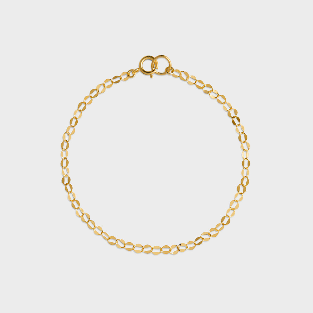 Flat Hammered Shiny Cable Bracelet | Thesis of Alexandria