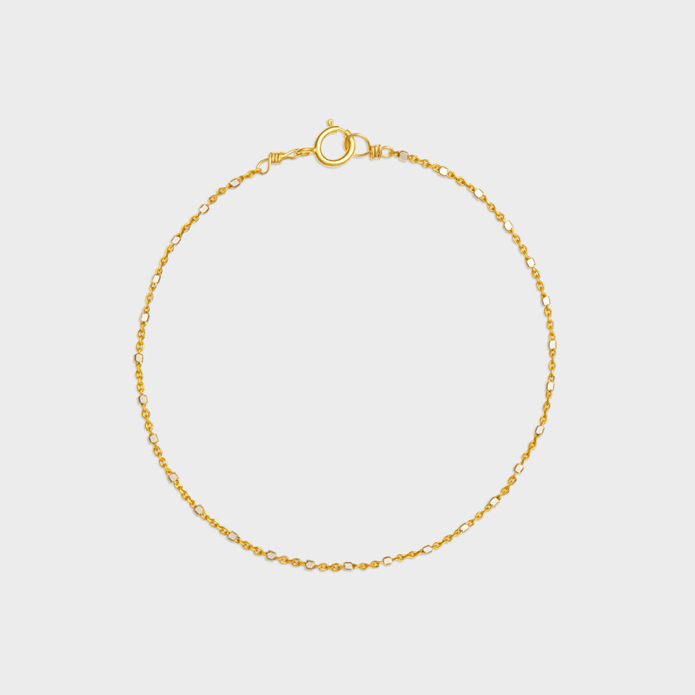 Two Tone Micro Bead Close Spaced Bracelet