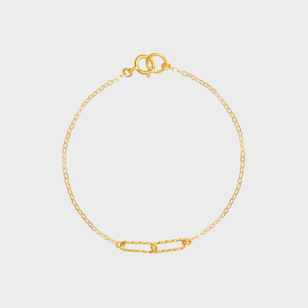 "Human Connection" Interlock Diamond Cut Bracelet