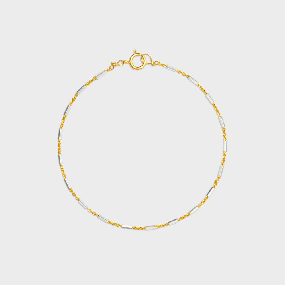 Two Tone Bar Spacing Bracelet