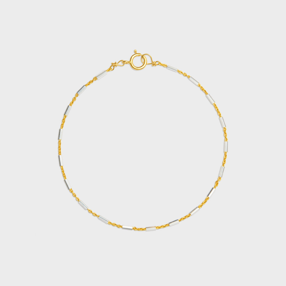 Two Tone Bar Spacing Anklet
