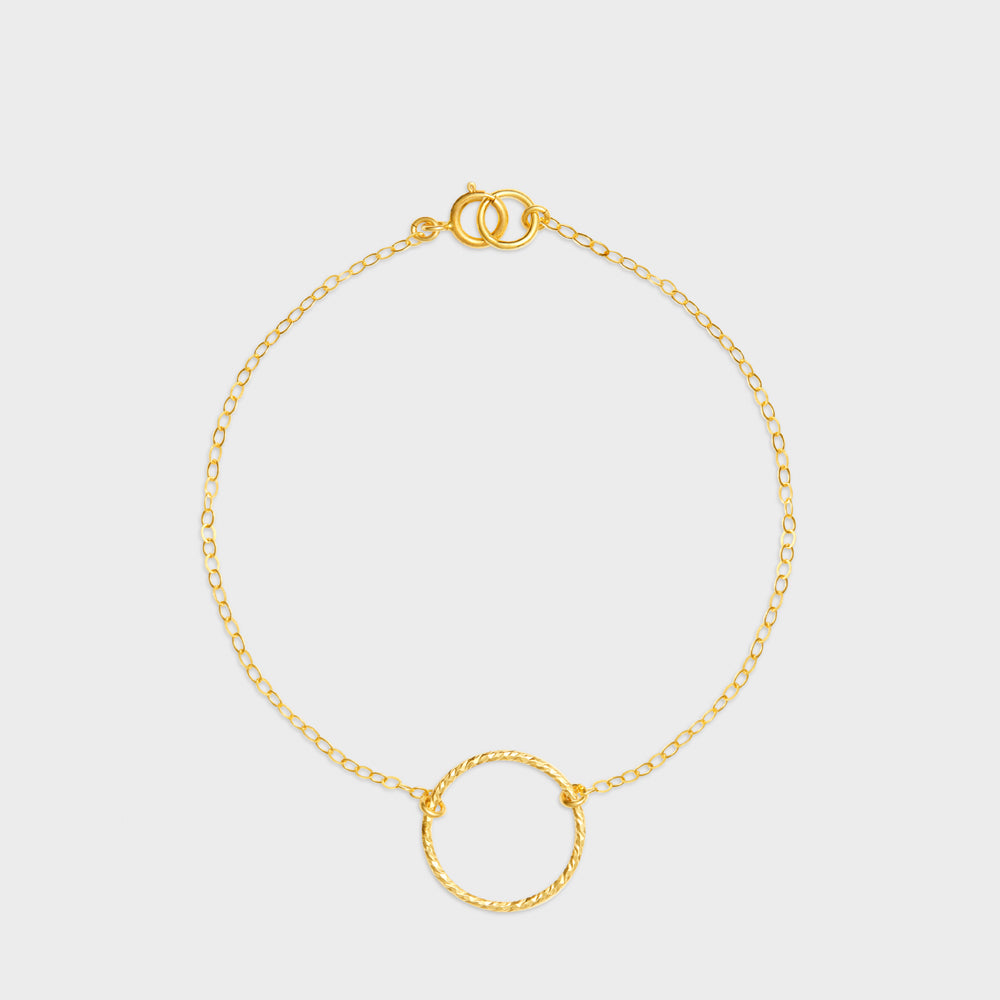 Diamond Cut Circle Bracelet