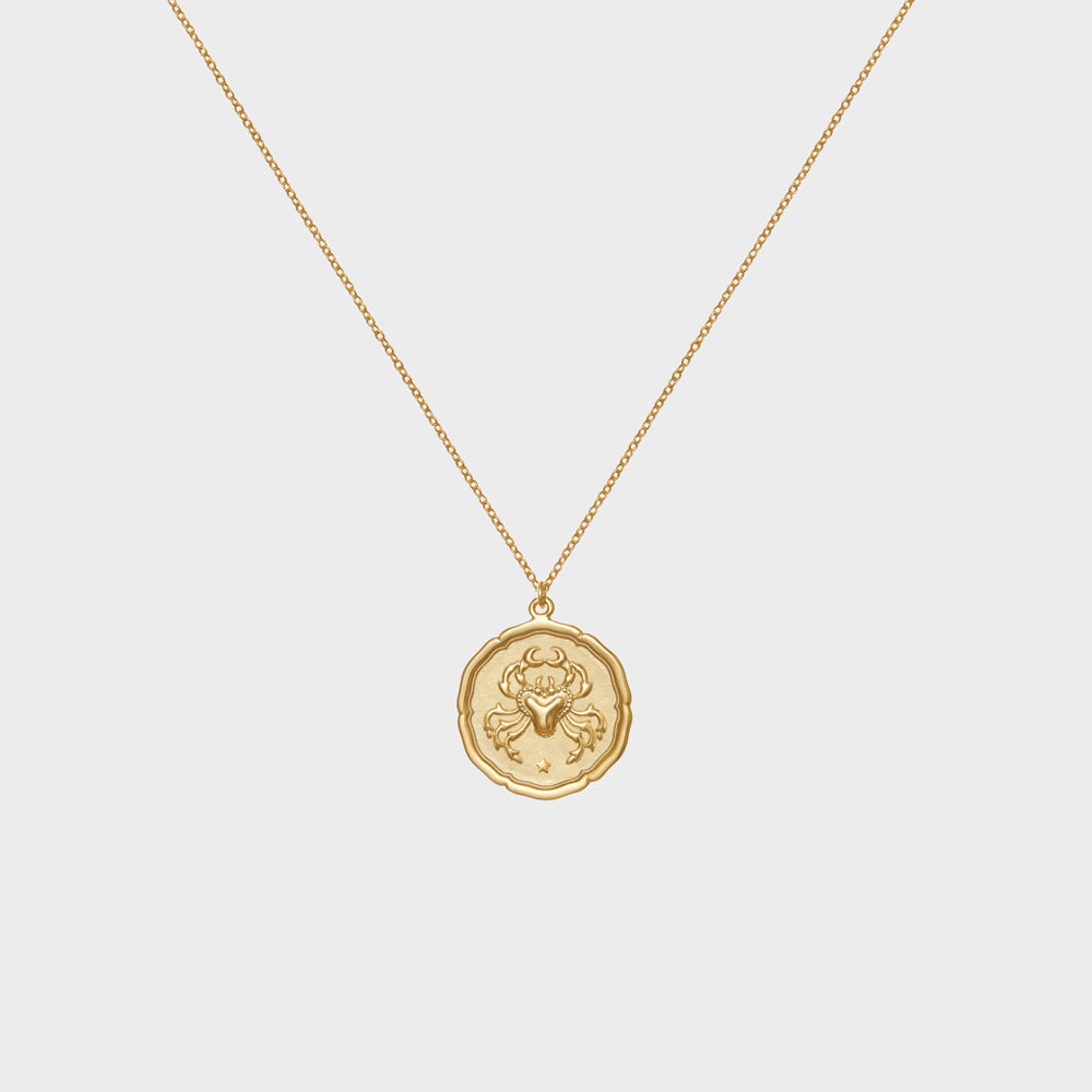 Cancer Astrology Coin Necklace
