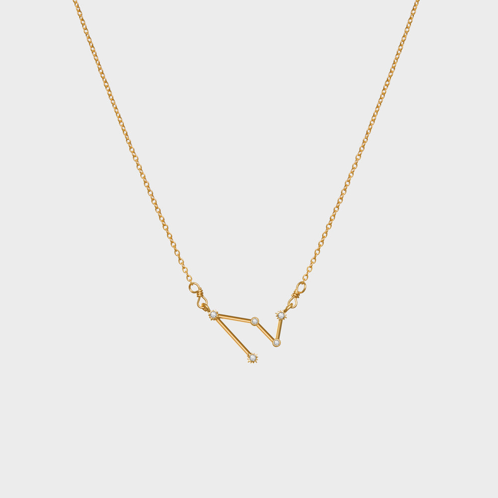 Capricorn Constellation CZ Outline Necklace