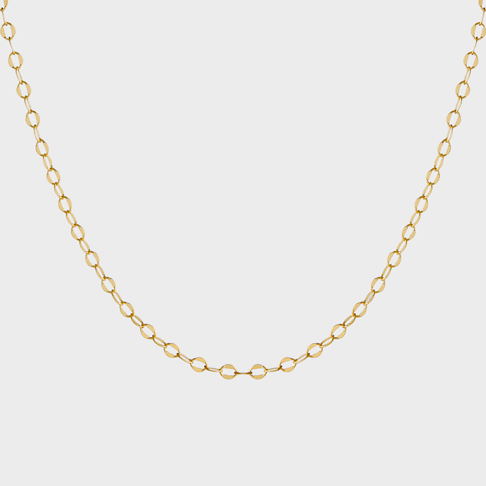 Flat Hammered Shiny Cable Choker Collar Necklace