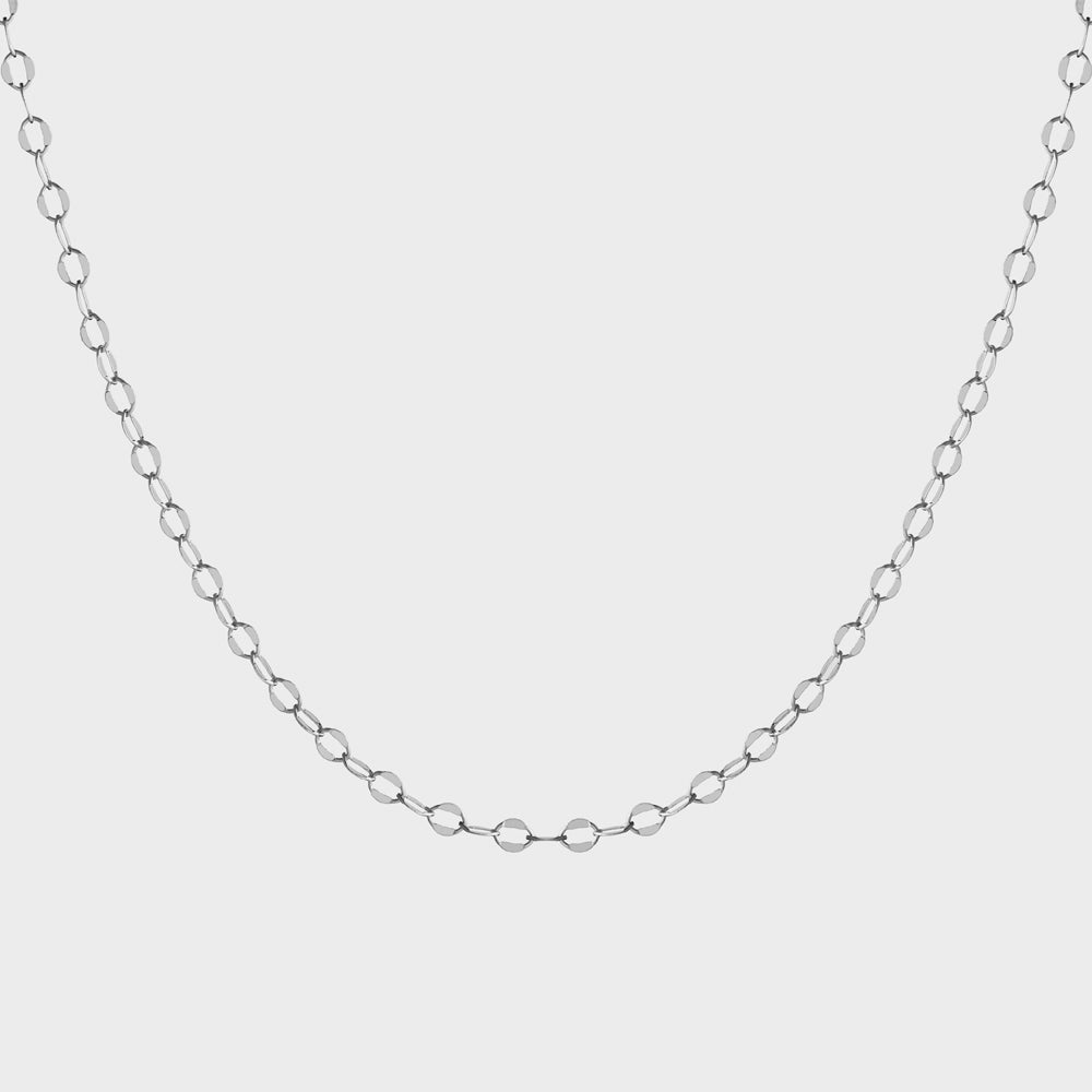 Flat Hammered Shiny Cable Choker Collar Necklace