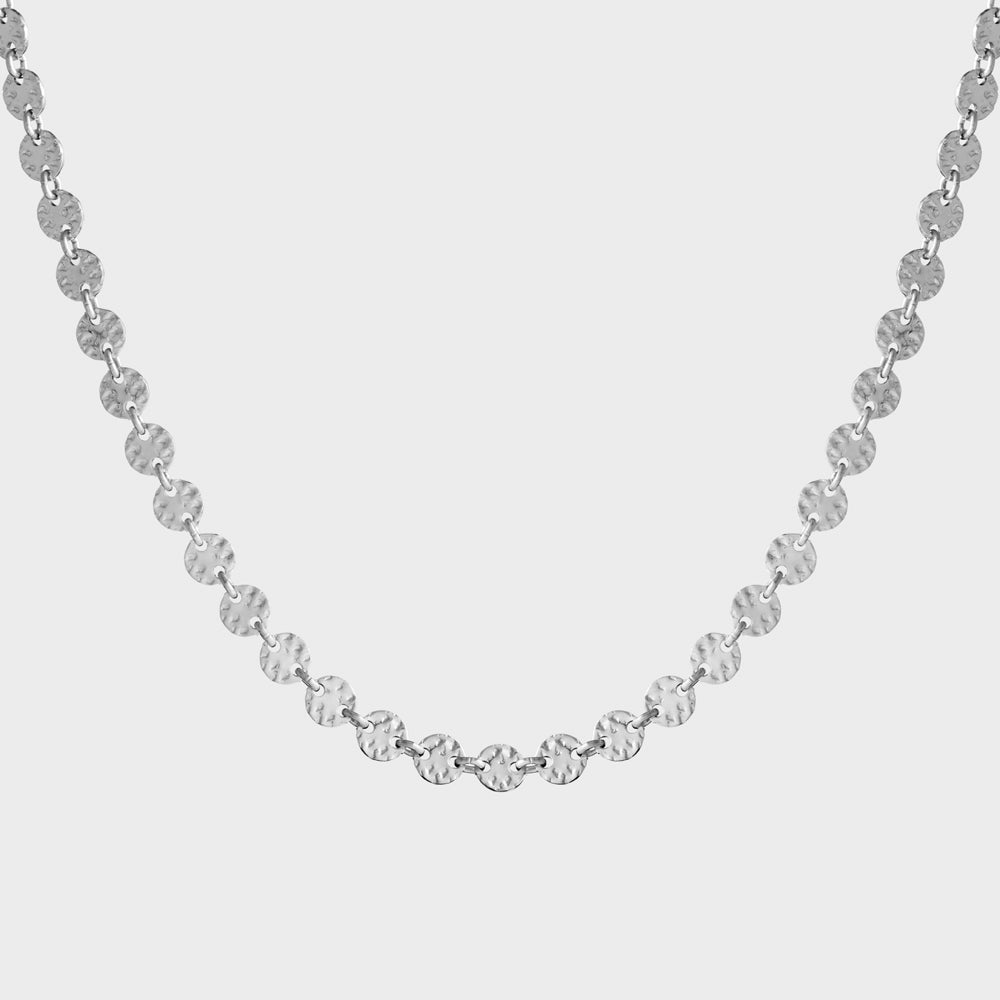 Hammered Multi Disc Collar Choker Necklace