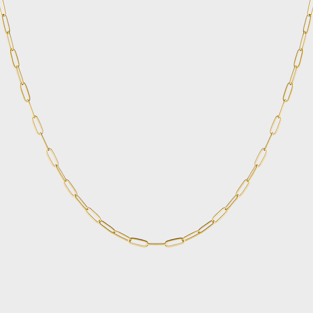 Rectangular Chain Choker Collar Necklace