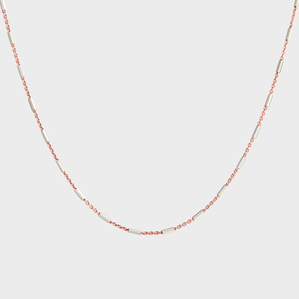 Two Tone Bar Spacing Choker Collar Necklace