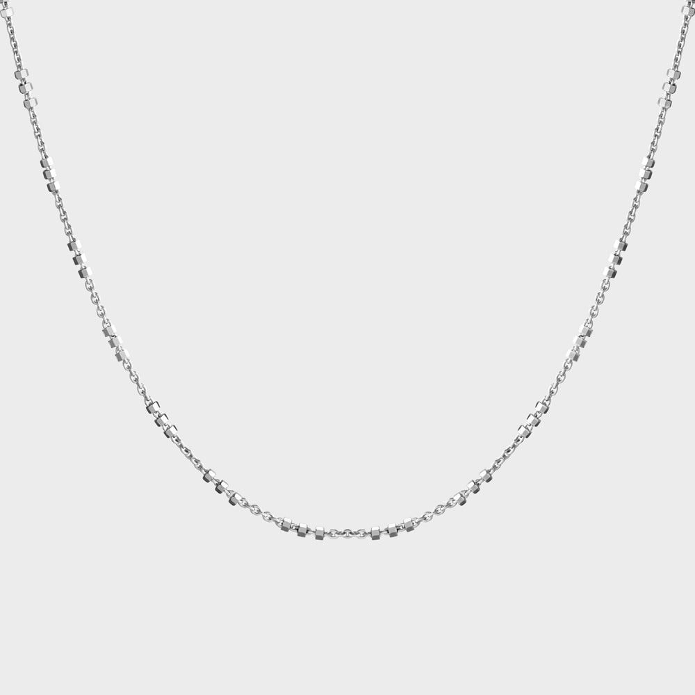 Two Tone Micro Triple Bead Spaced Choker Collar Necklace