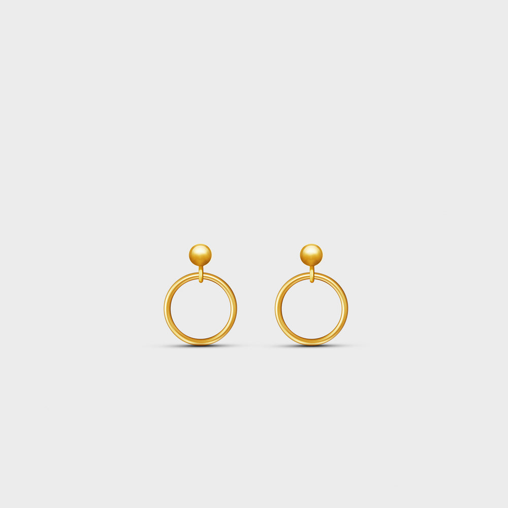 10mm Circle Post Studs Earrings