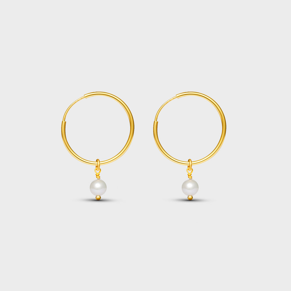 Small Baroque Fresh Water Pearl Hoops
