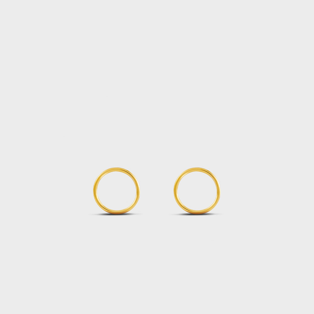 7mm Round Circle Outline Post Studs Earrings