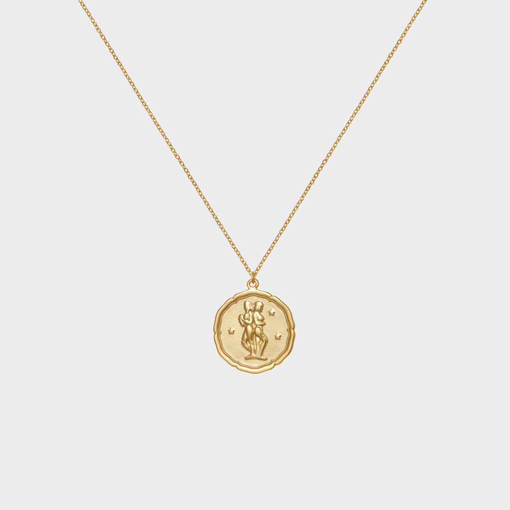Gemini Astrology Coin Necklace