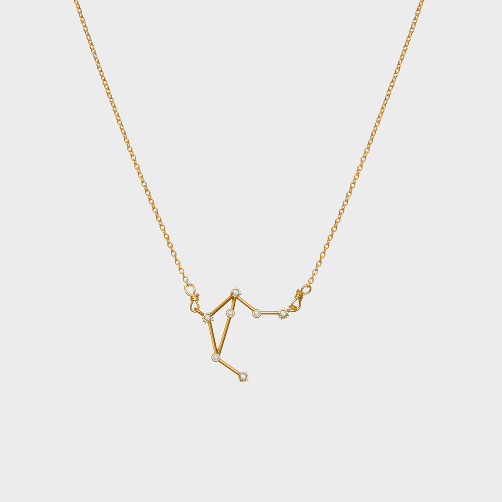 Libra Constellation CZ Outline Necklace