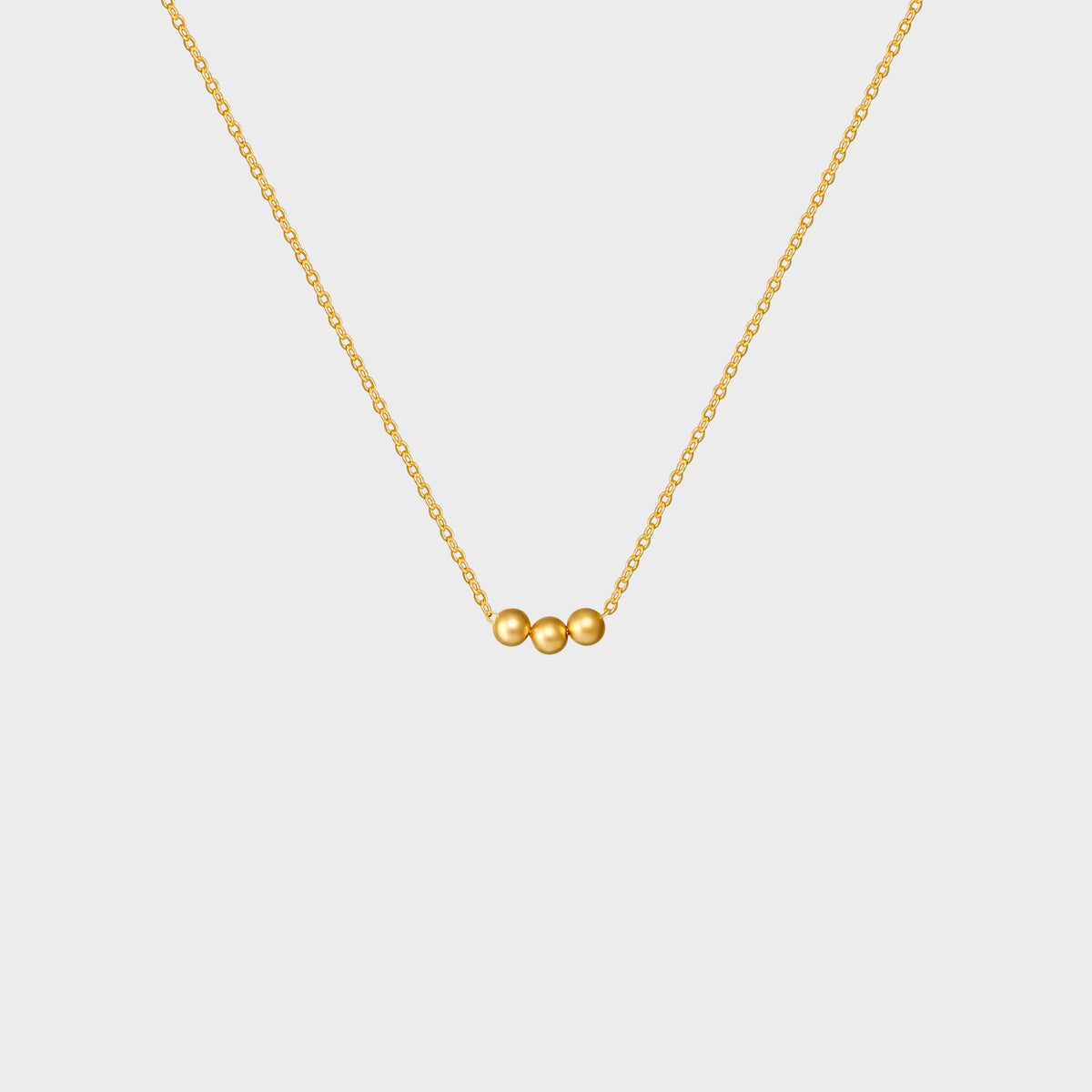 Triple Satin Beads Necklace