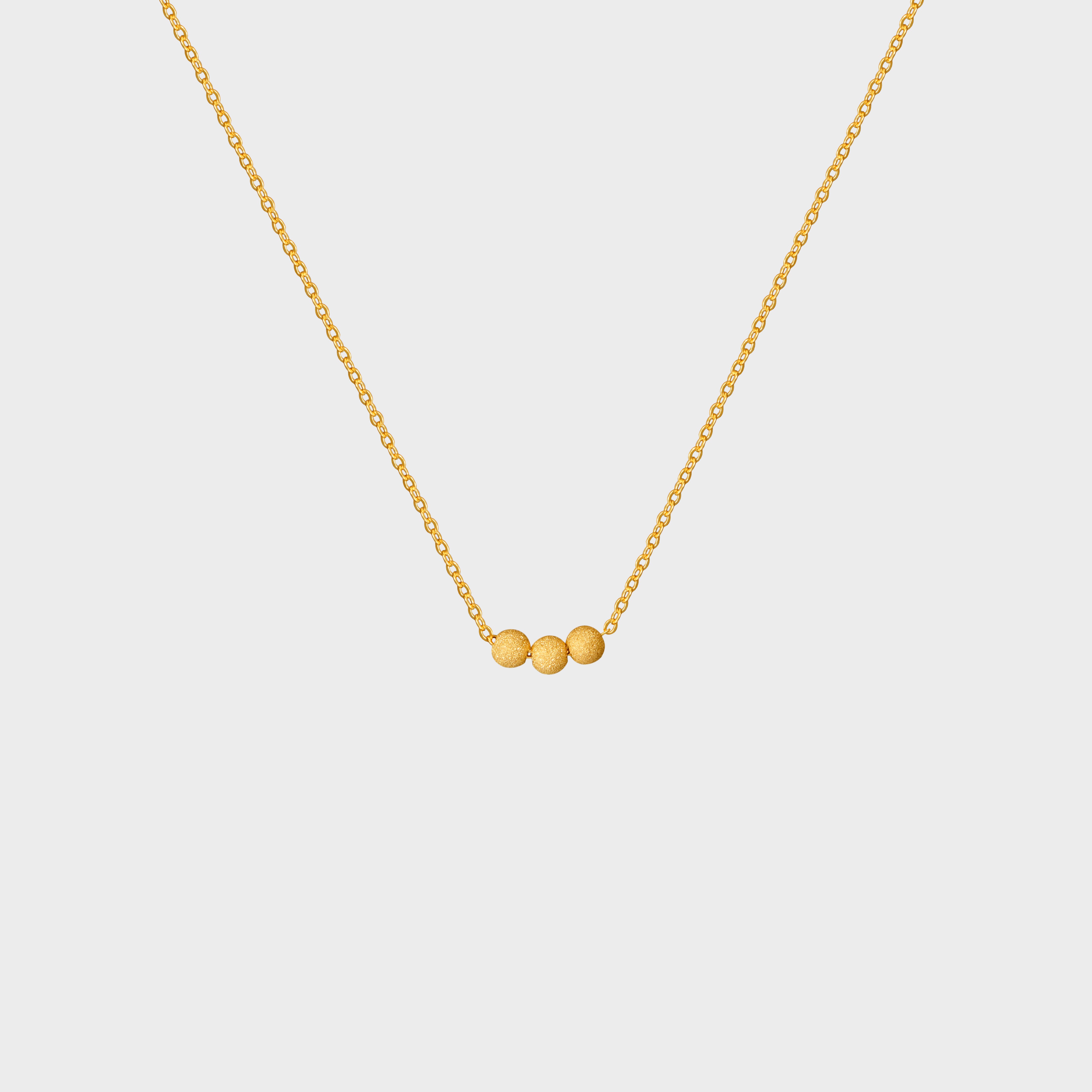 Triple Stardust Beads Necklace