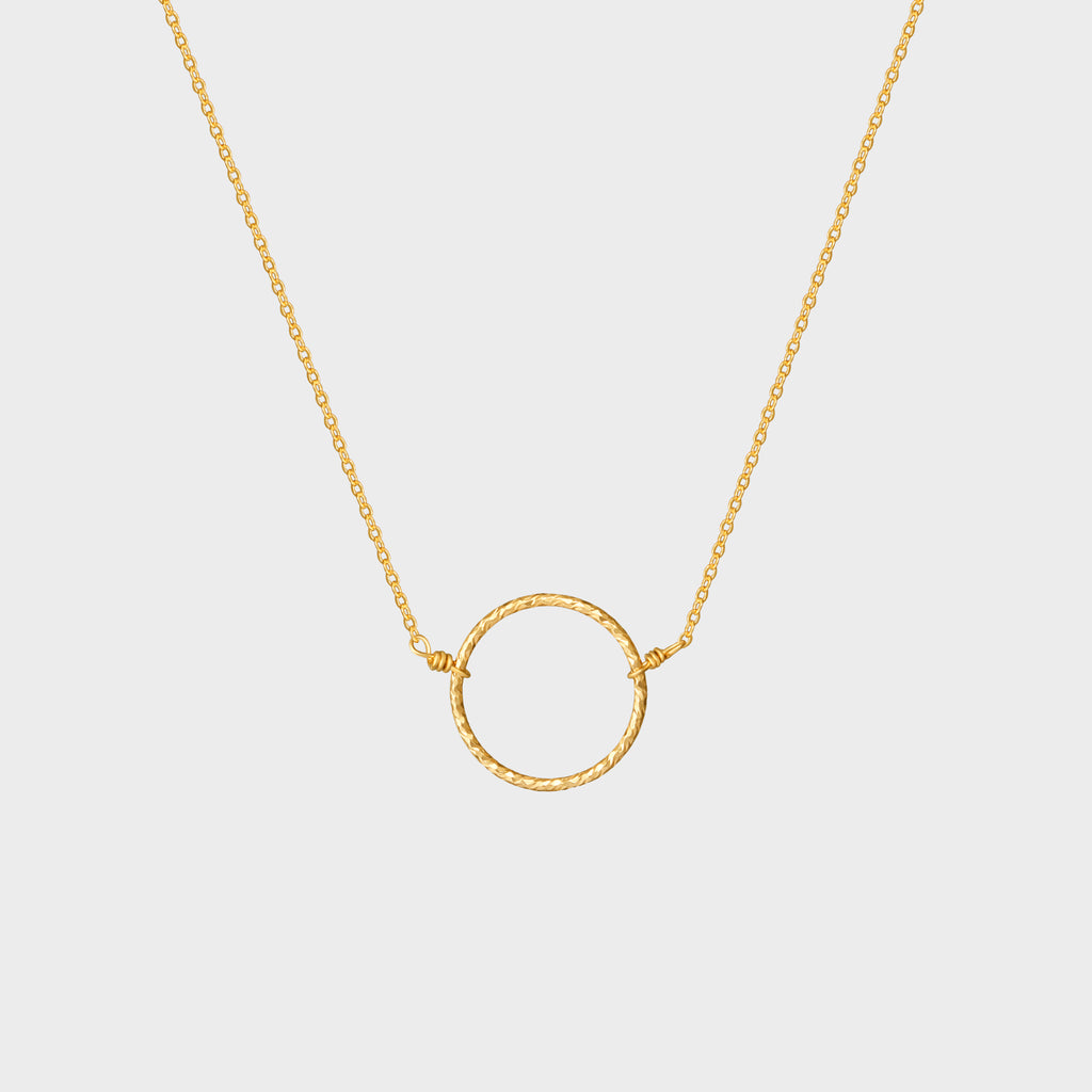 Diamond Cut Circle Necklace